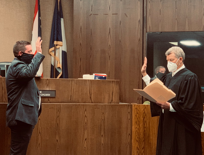 Attorney Holbrook being sworn in.